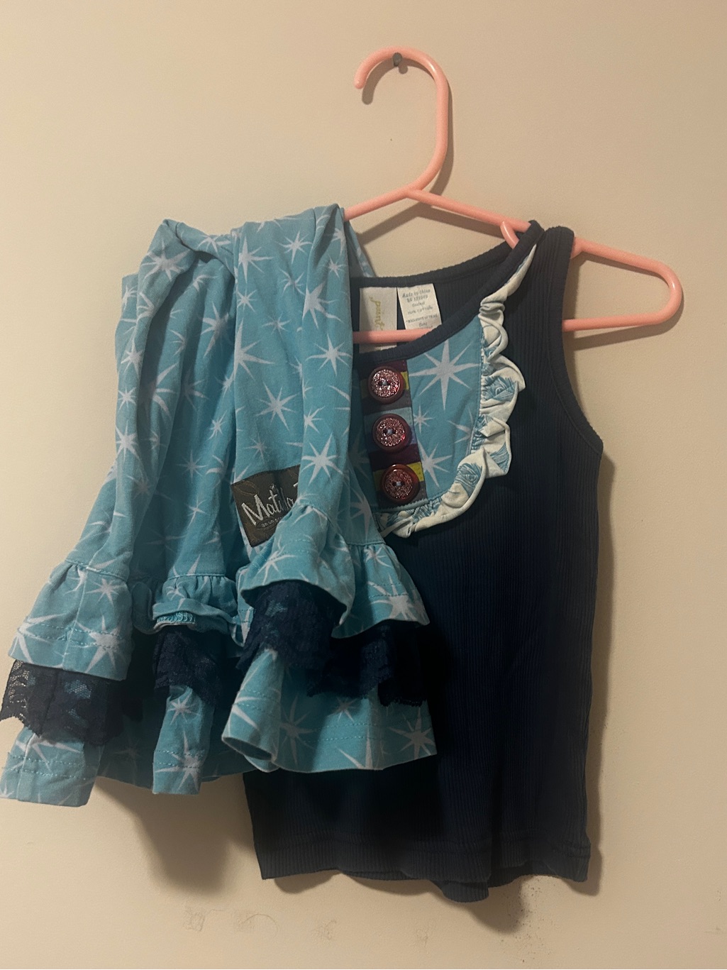 Original Matilda Jane “Peacock Cookie Tank” & “Stardust Big Ruffle” Pants